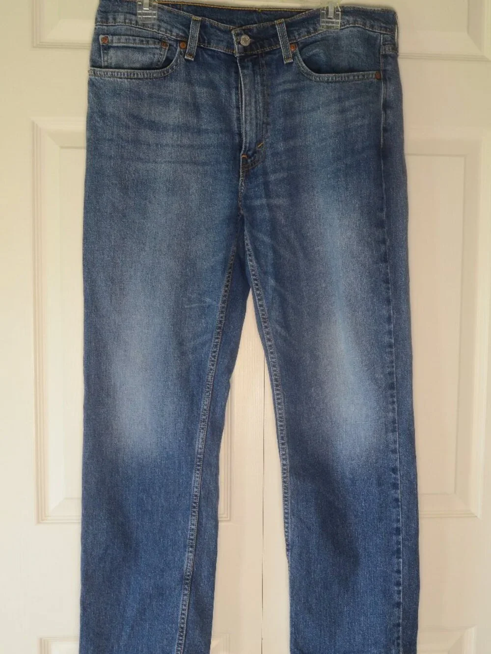 Levi's 514 Straight Jeans Men's W34 L30 Medium Wash Stretch Denim Classic Blue